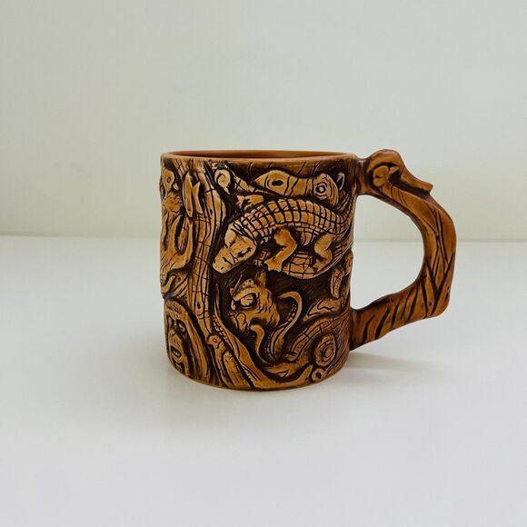 Disney Other - DISNEY PARKS Animal Kingdom 3-D Embossed Faux Carved Tree Of Life Coffee Mug Cup